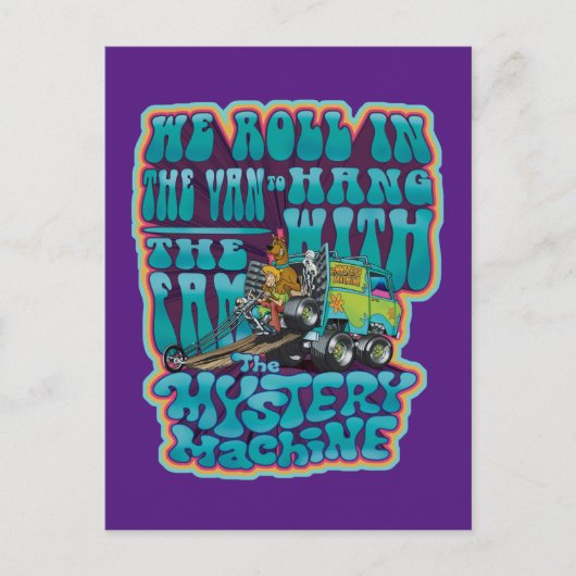 Groovy Mystery Machine Fam Graphic Briefkaart (Voorkant)