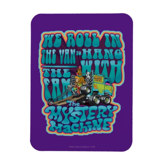 Groovy Mystery Machine Fam Graphic Magneet (Verticaal)