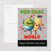 Groovy Nacho Cheese Guac Valentijnsdag Postkaart (Voorkant / Achterkant)