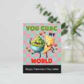 Groovy Nacho Cheese Guac Valentijnsdag Postkaart (Staand voorkant)