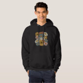 Groovy Nan Grandmother Flowers Nan Grandma Hoodie (Voorkant volledig)