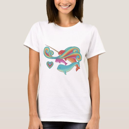 Groovy Narwhal Family T-shirt (Voorkant)