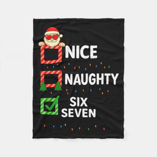 Groovy Naughty Six Seven 67 Christmas Family Xmas  Fleece Deken (Voorkant)