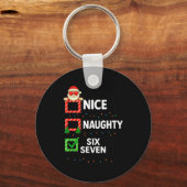 Groovy Naughty Six Seven 67 Christmas Family Xmas  Sleutelhanger (Voorkant)