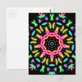 Groovy neon briefkaart (Voorkant / Achterkant)