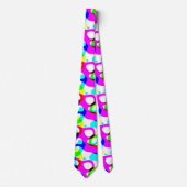 Groovy Neon Fluorescent Hippie Liquid Swirls Stropdas (Voorkant)