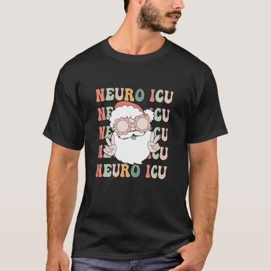 Groovy Neuro ICU Christmas Neurology Squad Secret  T-shirt (Voorkant)