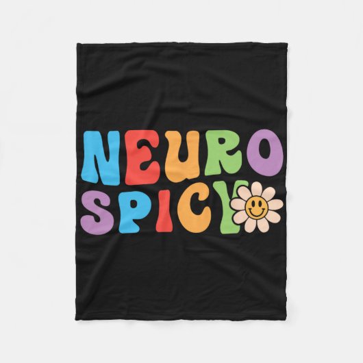 Groovy Neurospicy - Neurodivergent ADHD Autisme Fleece Deken (Voorkant)