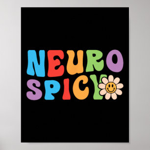 Groovy Neurospicy - Neurodivergente Adhd Asd Autis Poster
