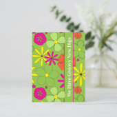 Groovy New Digs Address Moving Announcement Briefkaart (Staand voorkant)