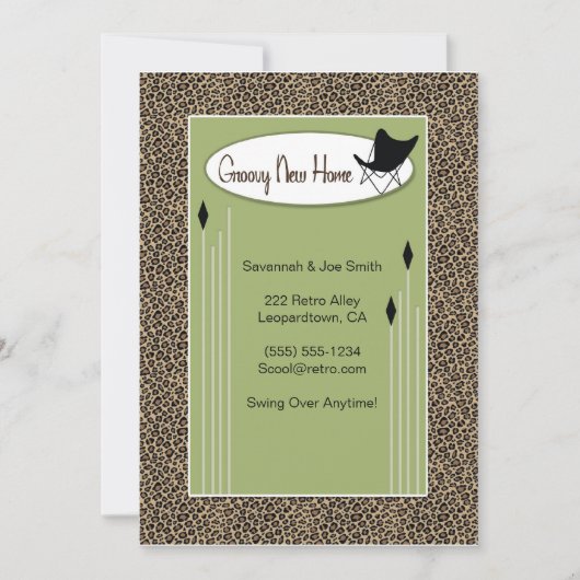 Groovy New Home Moving Announge Aankondiging (Voorkant)