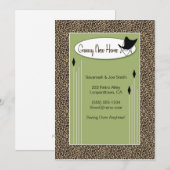 Groovy New Home Moving Announge Aankondiging (Voorkant / Achterkant)