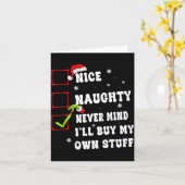 Groovy Nice Naughty Never Mind I'll Buy My Own Stu Kaart (Gele Bloem)