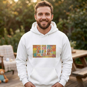 Groovy Nieuwe Baby op Komst Retro Zonneschijn Hoodie
