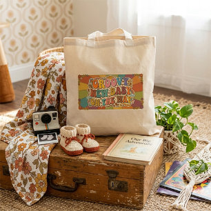 Groovy Nieuwe Baby op Komst Retro Zonneschijn Tote Bag