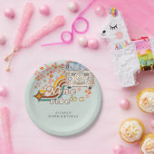 Groovy Nine vibe daisy Van 9e verjaardag Papieren Bordje (Feest)