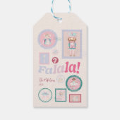Groovy Notenkraker Retro Pastel Kerstmis Cadeaulabel (Achterkant)