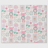 Groovy Notenkraker Retro Pastel Kerstmis Cadeaupapier (Vlak)