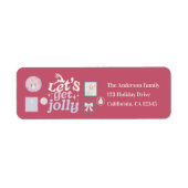 Groovy Notenkraker Retro Pastel Kerstmis Etiket (Voorkant)