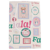 Groovy Notenkraker Retro Pastel Kerstmis Medium Cadeauzakje (Voorkant)