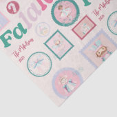 Groovy Notenkraker Retro Pastel Kerstmis Tissuepapier (Detail)