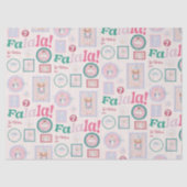 Groovy Notenkraker Retro Pastel Kerstmis Tissuepapier (Voorkant)