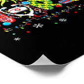 Groovy Nurse Christmas Xmas Santa Rn Cna Icu Scurb Poster (Hoek)