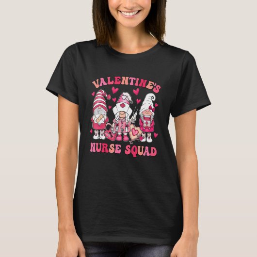 Groovy Nurse Squad Gnomes Nurse Valentines Day Nur T-shirt (Voorkant)