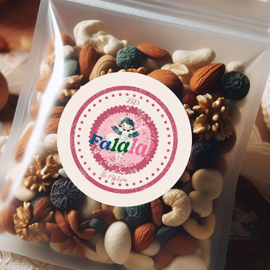 Groovy Nutcracker Retro Pastel Christmas Ronde Sticker