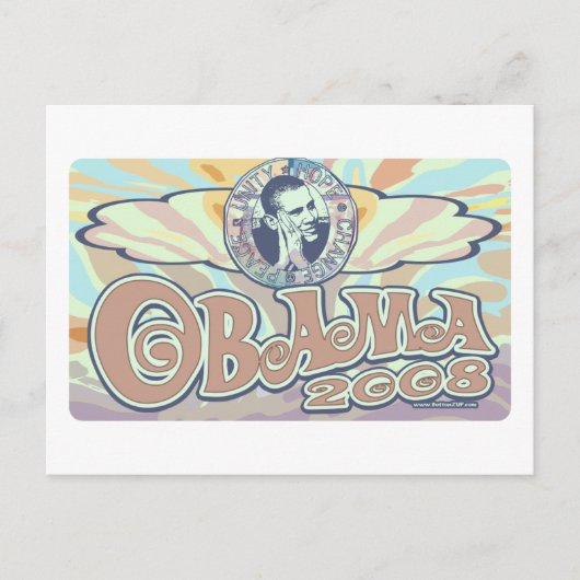 Groovy Obama 2008 Gear Briefkaart (Voorkant)