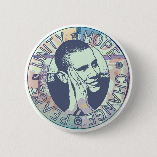Groovy Obama 2008 Gear Ronde Button 5,7 Cm (Voorkant)