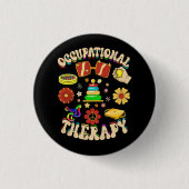 Groovy Occupational Therapy OT maand Ronde Button 3,2 Cm (Voorkant)