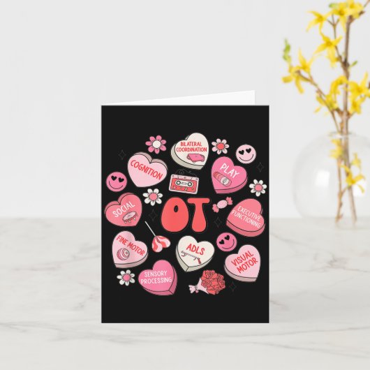 Groovy Occupational Therapy Valentine Ot Conversat Kaart (Gele Bloem)