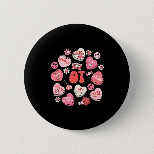 Groovy Occupational Therapy Valentine Ot Conversat Ronde Button 5,7 Cm (Voorkant)