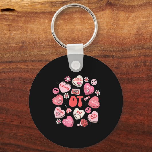 Groovy Occupational Therapy Valentine Ot Conversat Sleutelhanger (Voorkant)