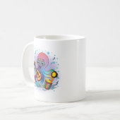 Groovy Octopus Mok | Hippie Retro Kleurrijk Cadeau (Voorkant links)