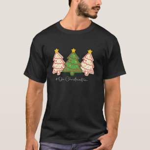 Groovy Oh Christmas Tree Cake Lover Grappig Kerstf T-shirt