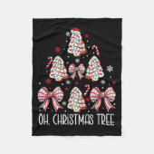 Groovy Oh Christmas Tree Cakes Debbie Becky Jen Ca Fleece Deken (Voorkant)