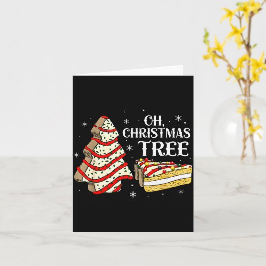 Groovy Oh Christmas Tree Cakes Debbie Becky Jen Ca Kaart (Gele Bloem)