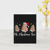 Groovy Oh Christmas Tree Cakes Debbie Becky Jen Ca Kaart (Gele Bloem)