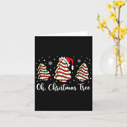 Groovy Oh Christmas Tree Cakes Debbie Becky Jen Ca Kaart (Gele Bloem)