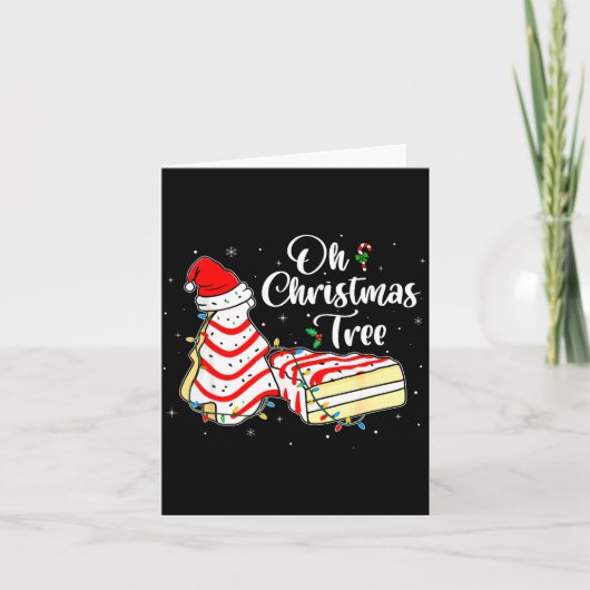 Groovy Oh Christmas Tree Cakes Debbie Becky Jen Ca Kaart (Voorkant)