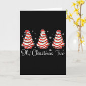 Groovy Oh Christmas Tree Cakes Debbie Becky Jen Ca Kaart (Gele Bloem)