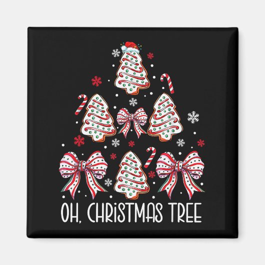 Groovy Oh Christmas Tree Cakes Debbie Becky Jen Ca Magneet (Voorkant)