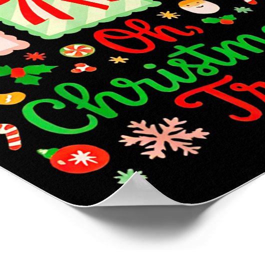 Groovy Oh Christmas Tree Cakes Debbie Becky Jen Ca Poster (Hoek)