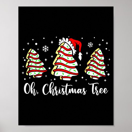 Groovy Oh Christmas Tree Cakes Debbie Becky Jen Ca Poster (Voorkant)