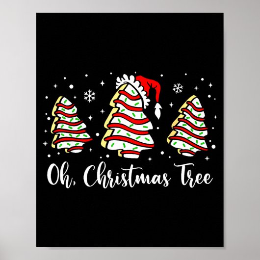 Groovy Oh Christmas Tree Cakes Debbie Becky Jen Ca Poster (Voorkant)