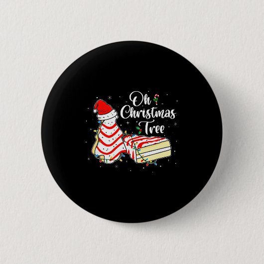 Groovy Oh Christmas Tree Cakes Debbie Becky Jen Ca Ronde Button 5,7 Cm (Voorkant)