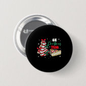 Groovy Oh Christmas Tree Cakes Debbie Becky Jen Ca Ronde Button 5,7 Cm (Voorkant /achterkant)