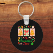 Groovy Oh Christmas Tree Cakes Debbie Becky Jen Ca Sleutelhanger (Voorkant)